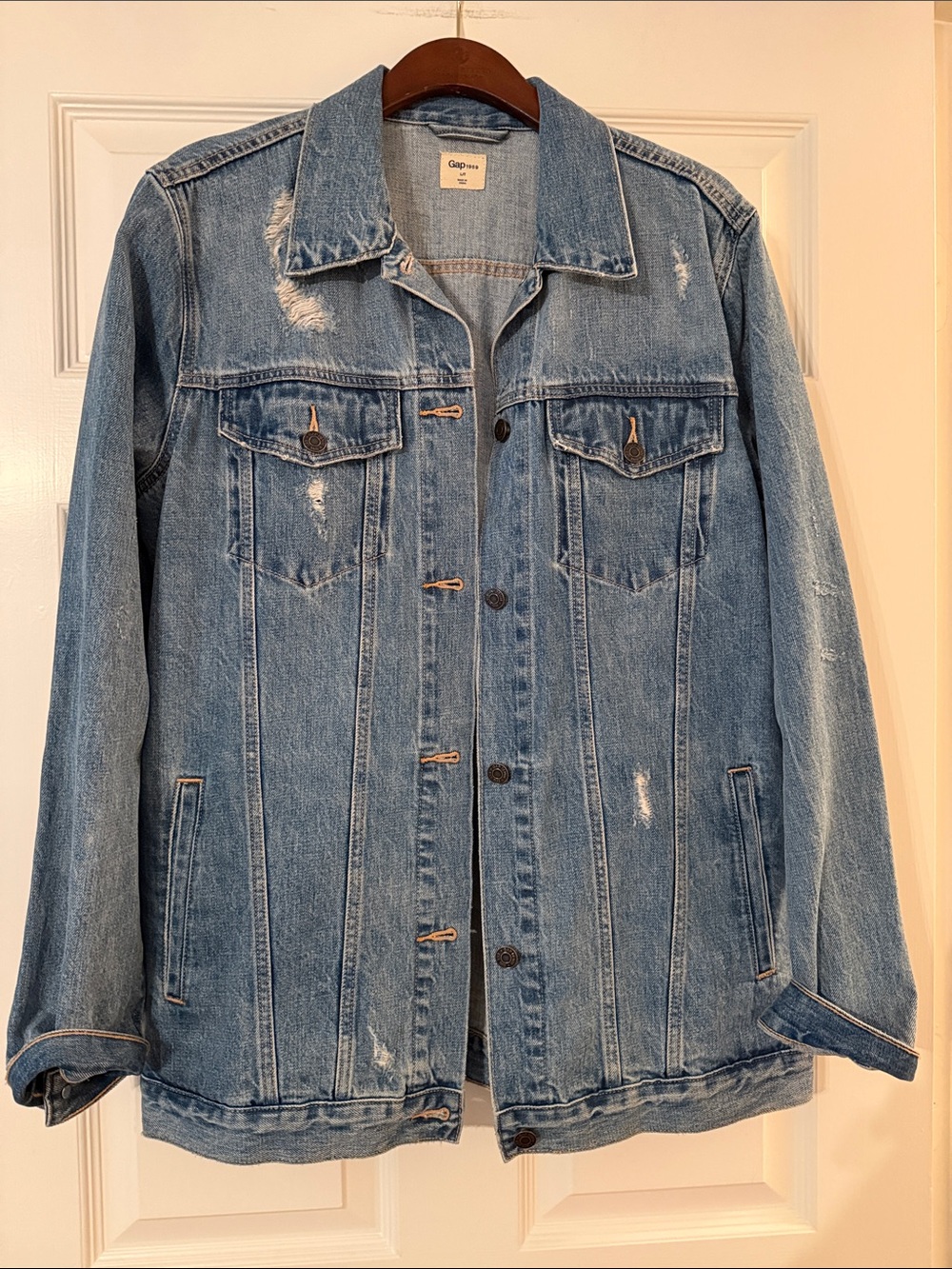 Gap jean jacket large tall